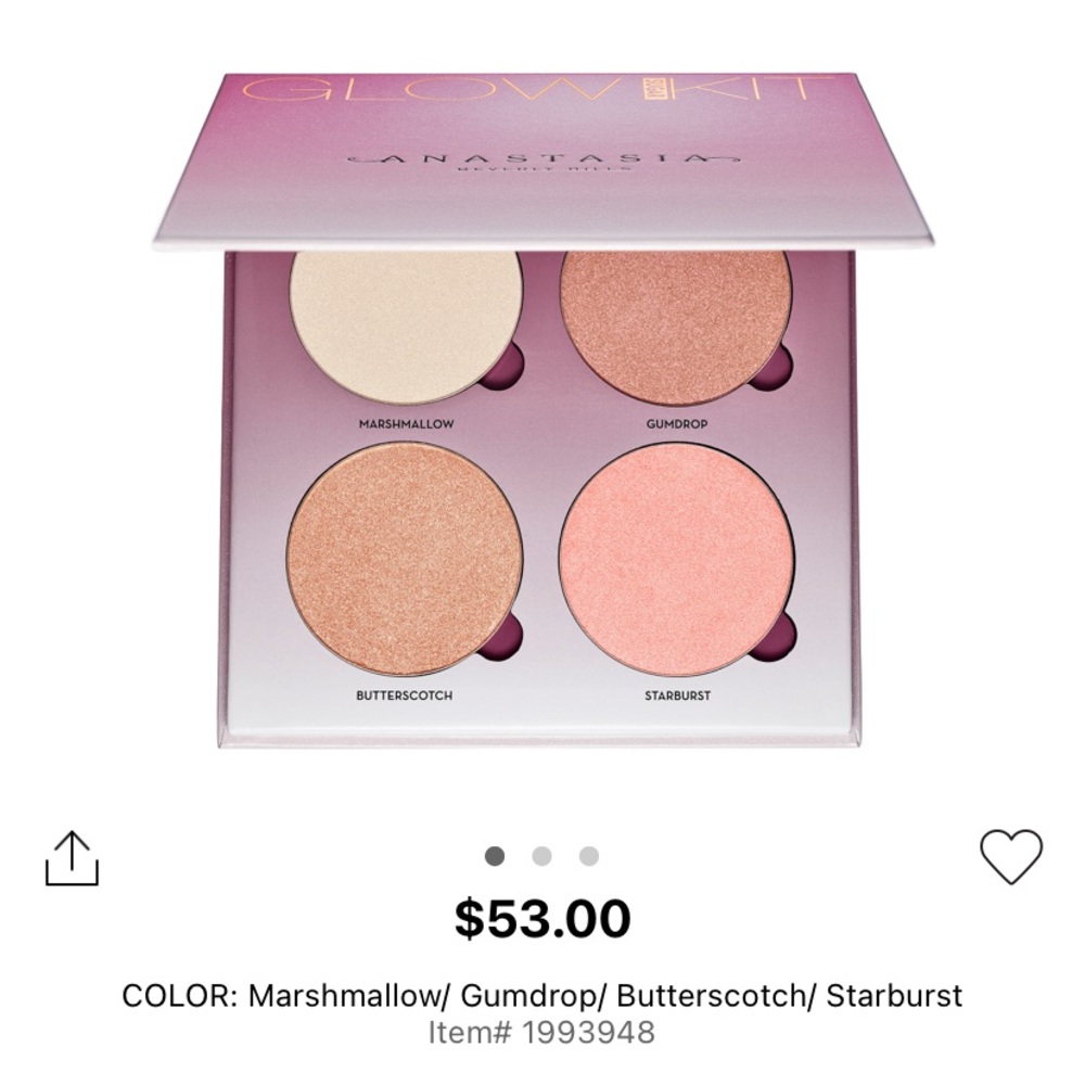 Anastasia highlighter quad (sugar glow kit)